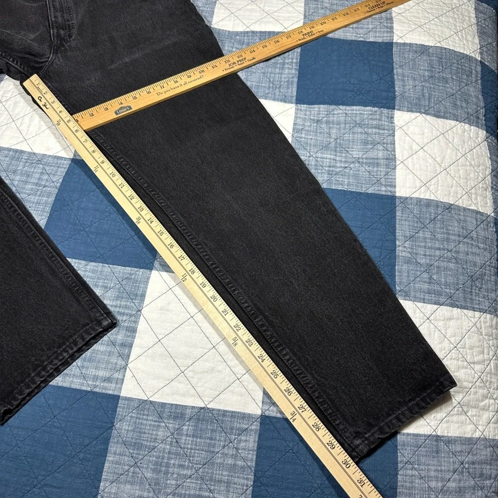 Vintage 90s Levis 550 Orange Tab Black Relaxed Tapered Jeans Made in USA *35x30